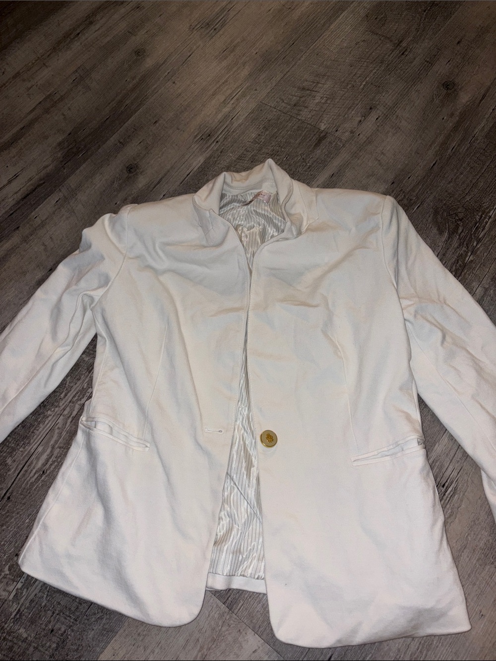 Philosophy White Single-Button Notch Blazer
